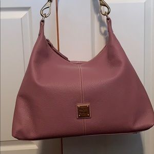 Dooney and bourke pebble leather mauve hobo